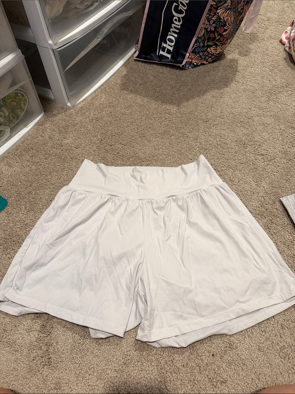 HALARA White High-Waist Skort Shorts